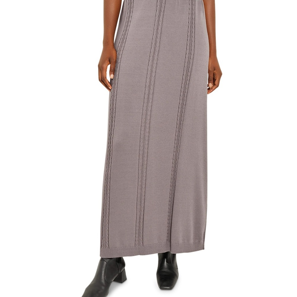 Misook Cable stripe soft knit Maxi Skirt Medium